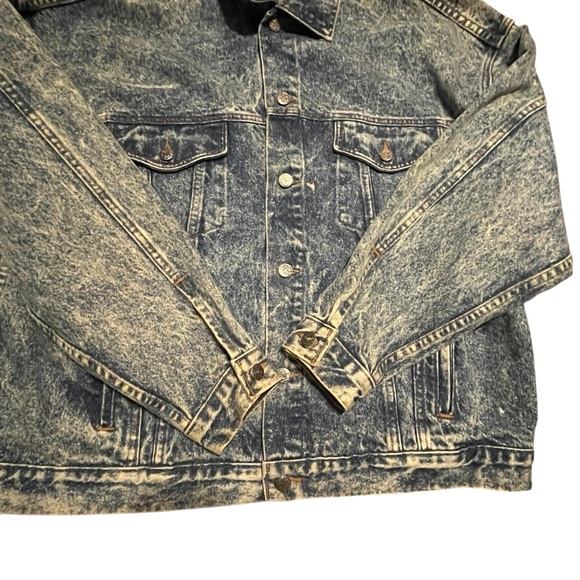 Vintage Grand‎ Casino Hinckley ACID WASH DENIM JACKET XL Made in USA Jean jacket - Picture 4 of 10